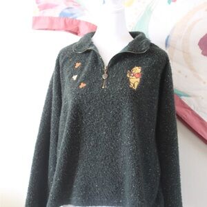 Vintage Green Winnie the Pooh Pullover Sweater